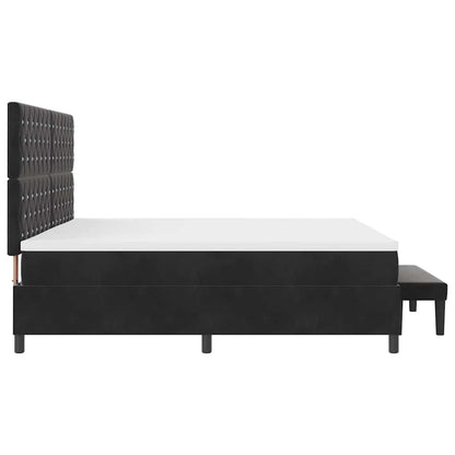 Boxspring bed met matras Zwart 200 x 200 cm Fluweel