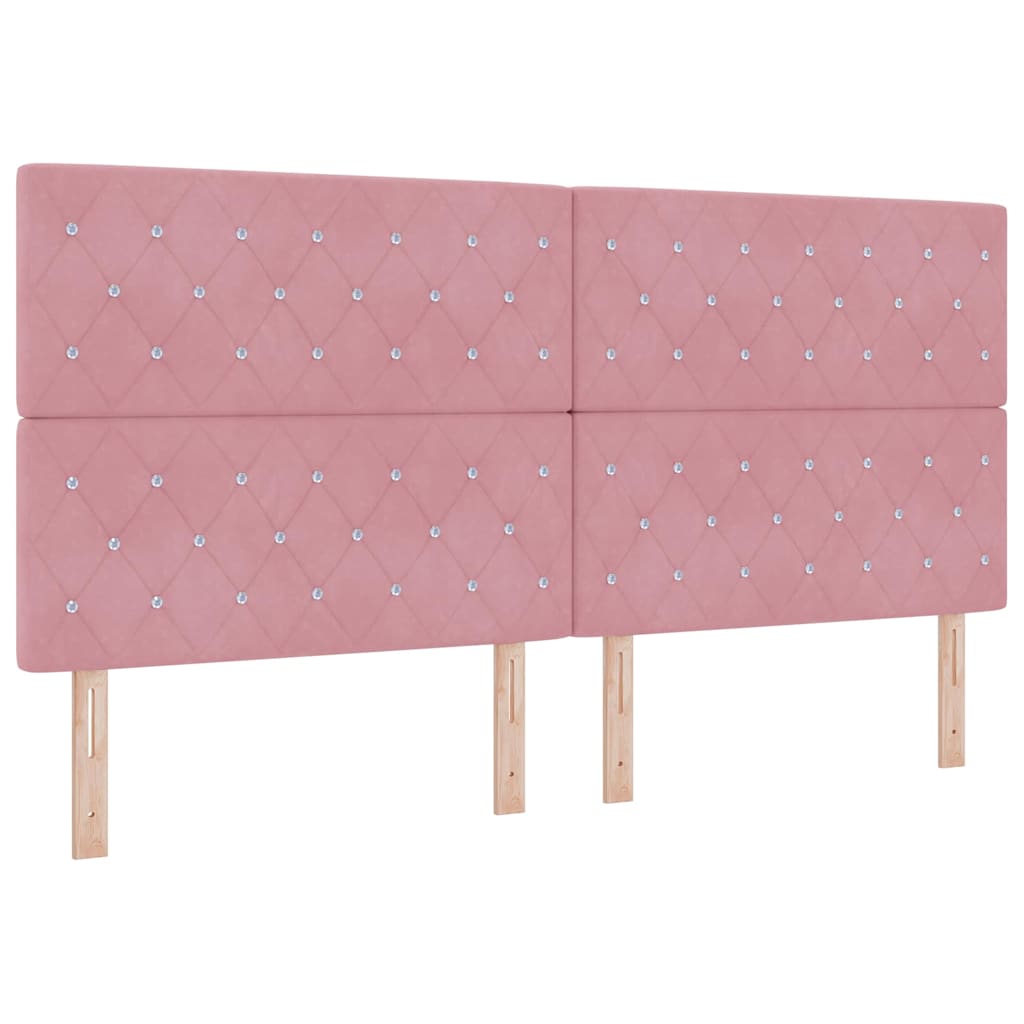 Boxspring bed met matras Roze 200 x 200 cm Fluweel