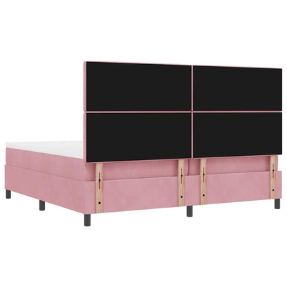 Boxspring bed met matras Roze 200 x 200 cm Fluweel
