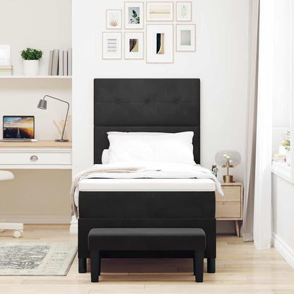 Boxspring bed met matras Zwart 80 x 200 cm Fluweel