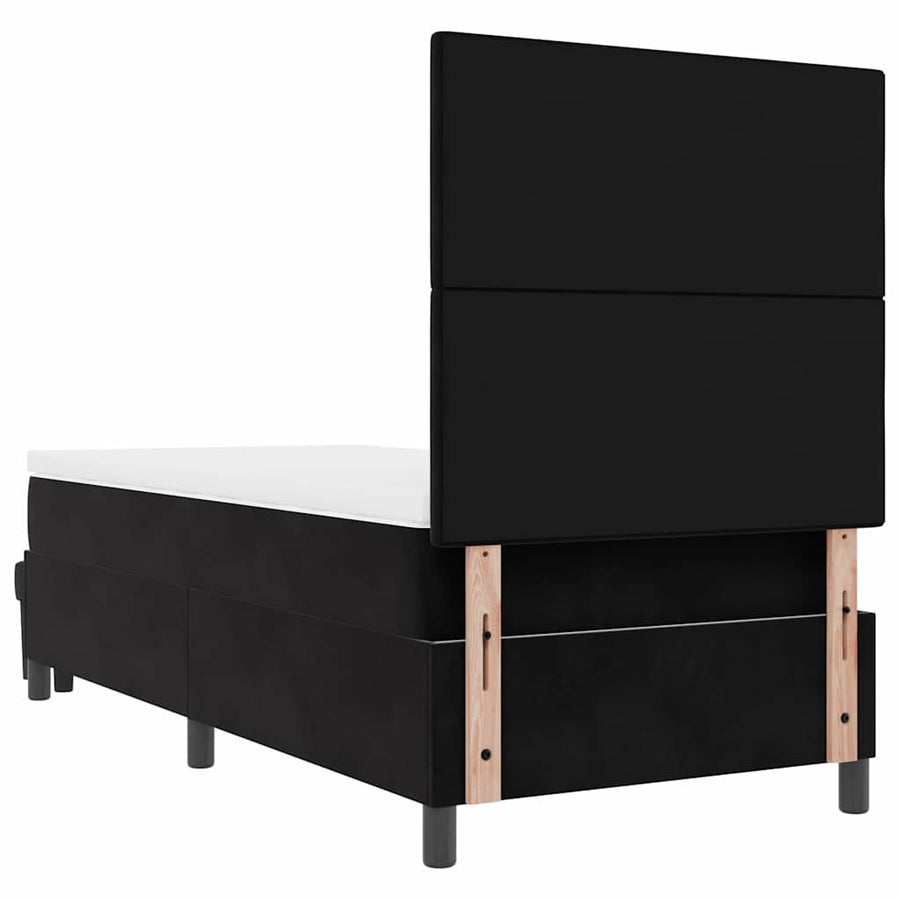Boxspring bed met matras Zwart 80 x 200 cm Fluweel