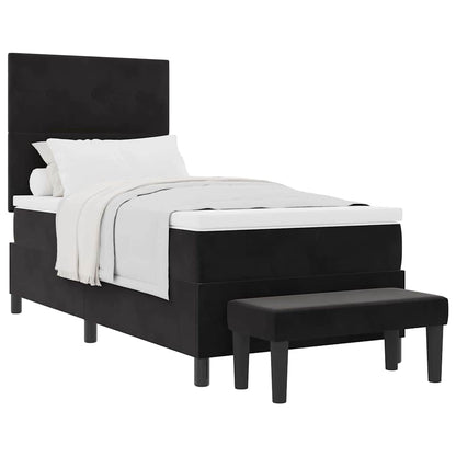 Boxspring bed met matras Zwart 80 x 200 cm Fluweel