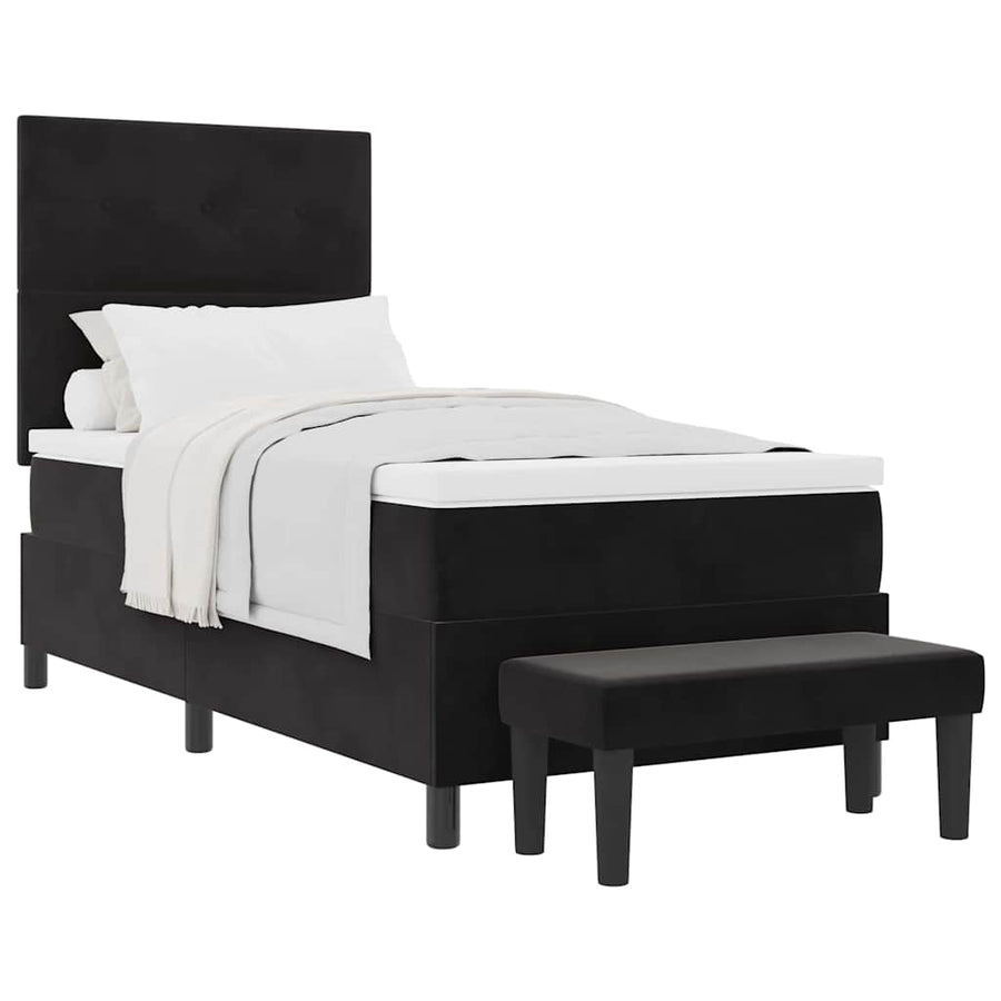 Boxspring bed met matras Zwart 80 x 200 cm Fluweel