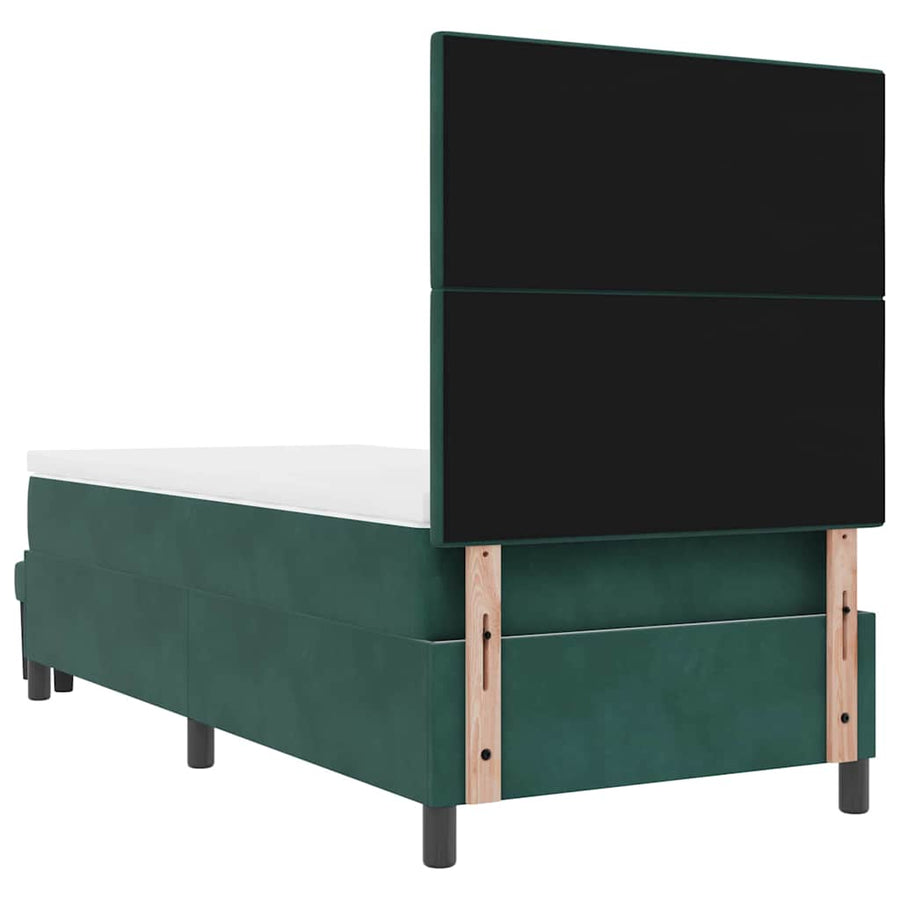 Boxspring bed met matras Donkergroen 80 x 200 cm Fluweel