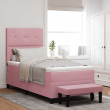 Boxspring bed met matras Roze 80 x 200 cm Fluweel