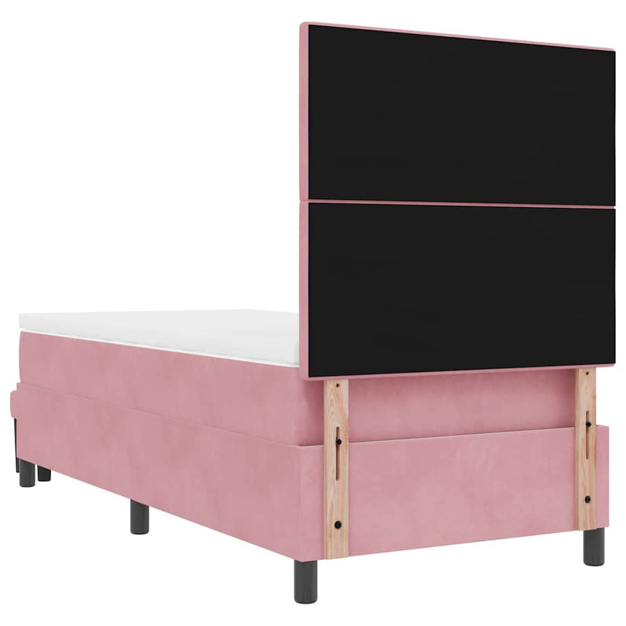 Boxspring bed met matras Roze 80 x 200 cm Fluweel