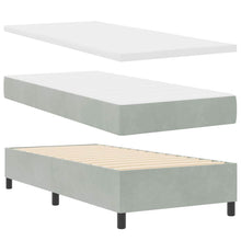 Boxspring bed met matras Lichtgrijs 90 x 200 cm Fluweel