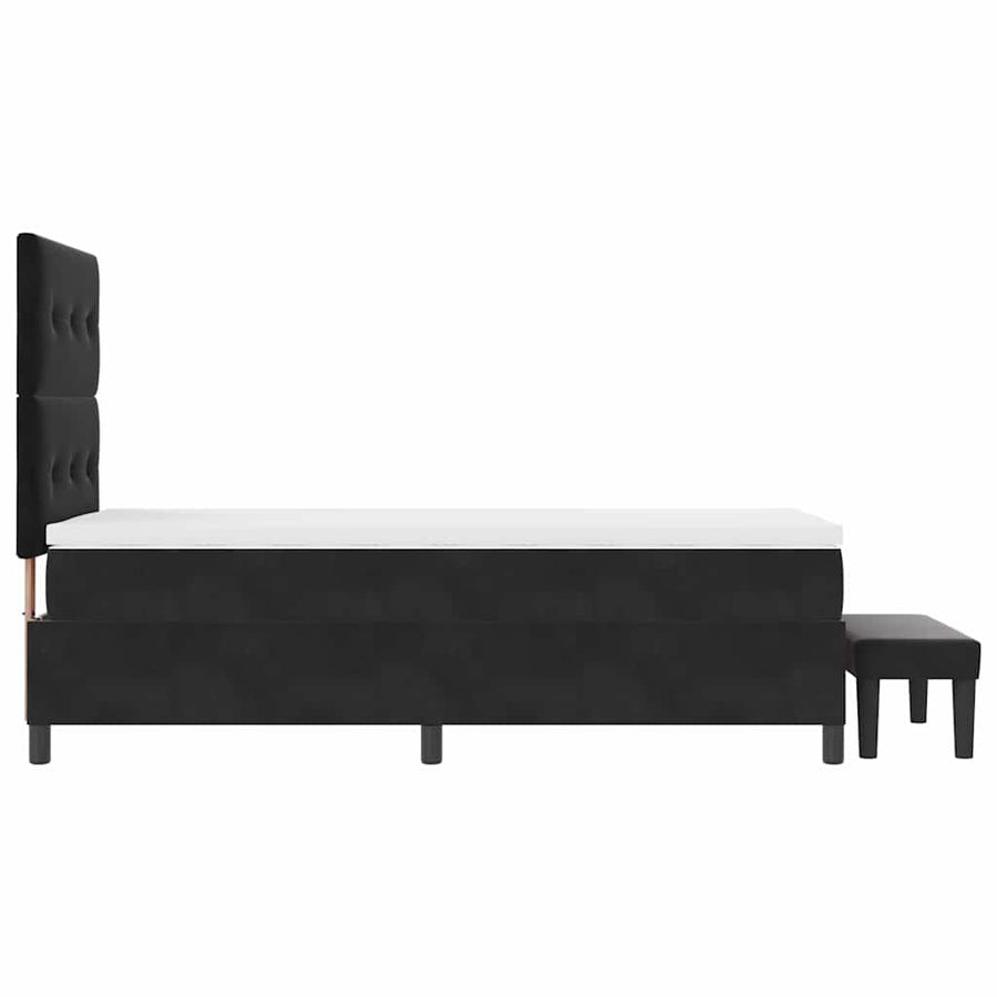 Boxspring bed met matras Zwart 100 x 200 cm Fluweel