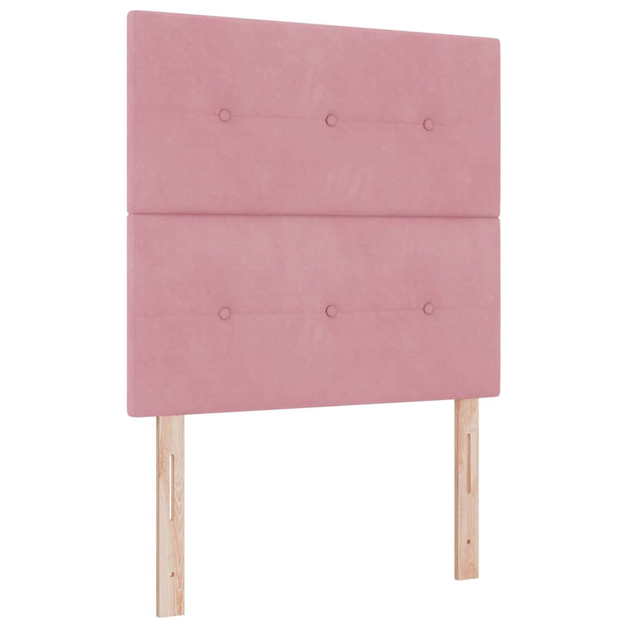 Boxspring bed met matras Roze 100 x 200 cm Fluweel