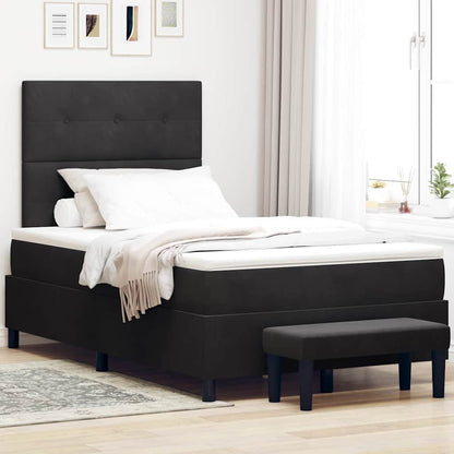 Boxspring bed met matras Zwart 120 x 190 cm Fluweel