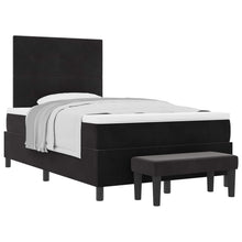 Boxspring bed met matras Zwart 120 x 190 cm Fluweel