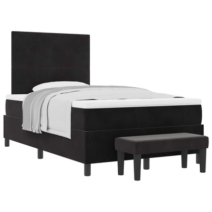 Boxspring bed met matras Zwart 120 x 190 cm Fluweel