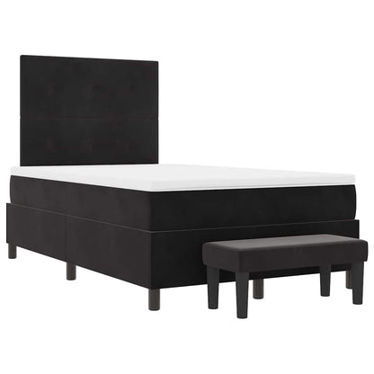 Boxspring bed met matras Zwart 120 x 190 cm Fluweel
