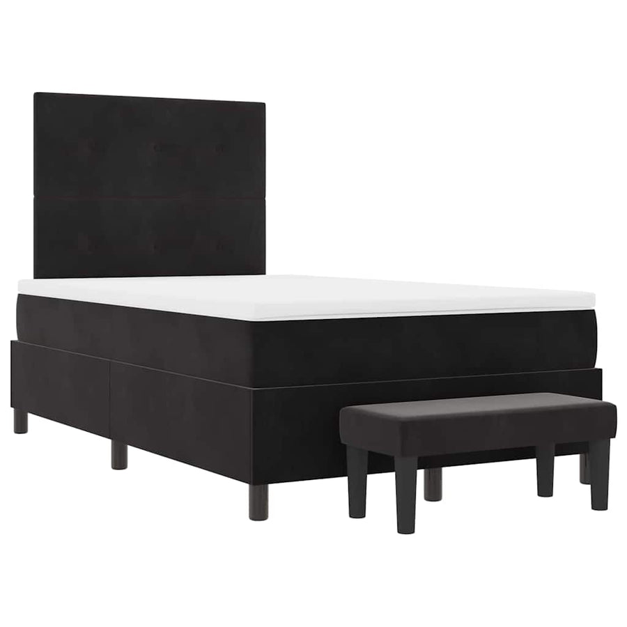 Boxspring bed met matras Zwart 120 x 190 cm Fluweel