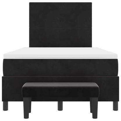 Boxspring bed met matras Zwart 120 x 190 cm Fluweel