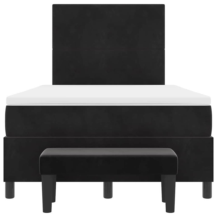 Boxspring bed met matras Zwart 120 x 190 cm Fluweel