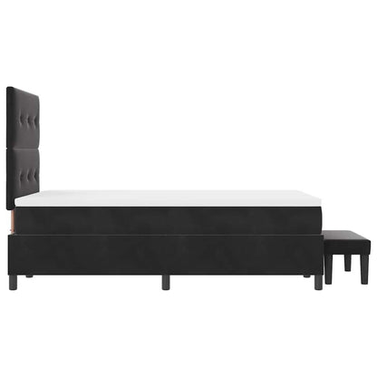 Boxspring bed met matras Zwart 120 x 190 cm Fluweel