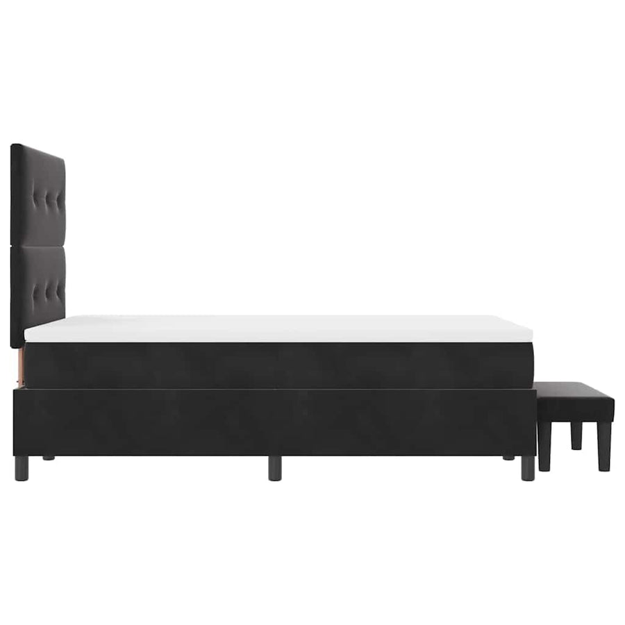 Boxspring bed met matras Zwart 120 x 190 cm Fluweel