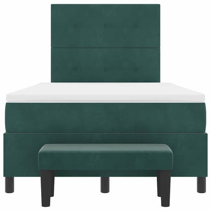 Boxspring bed met matras Donkergroen 120 x 190 cm Fluweel