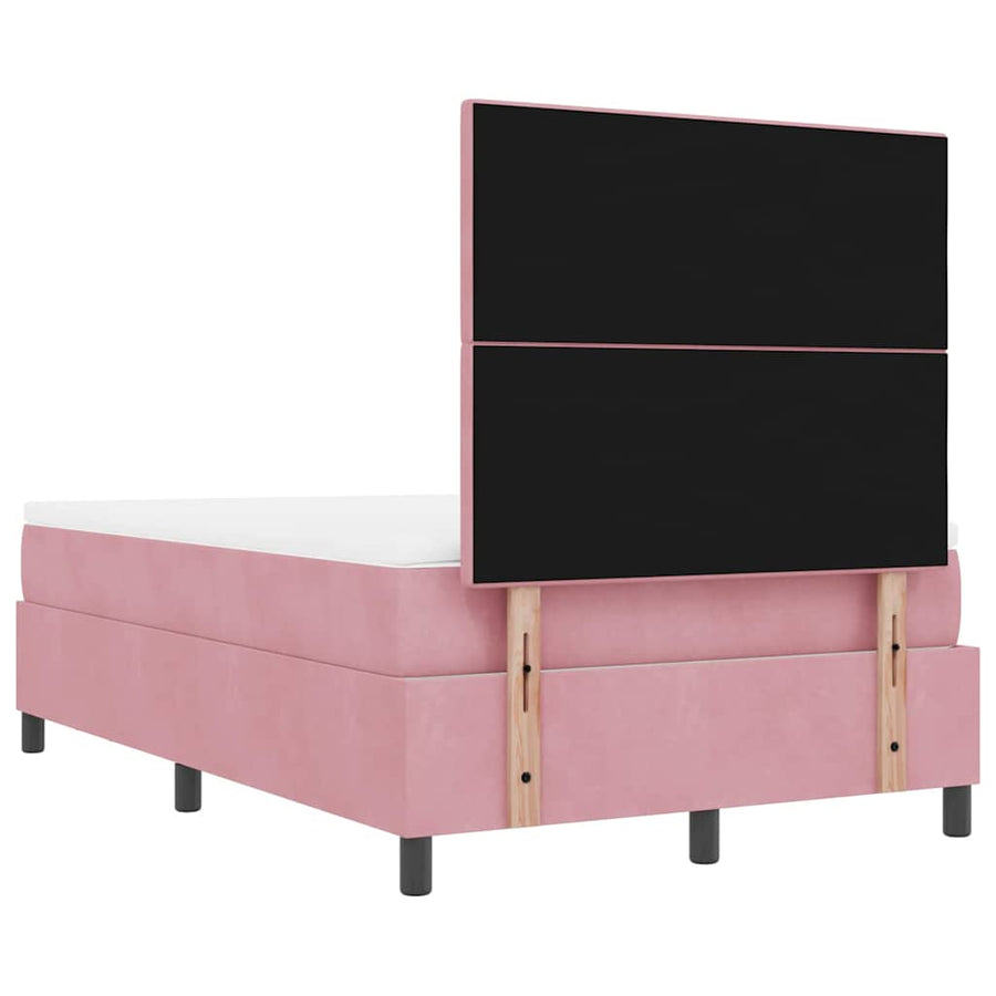 Boxspring bed met matras Roze 120 x 190 cm Fluweel