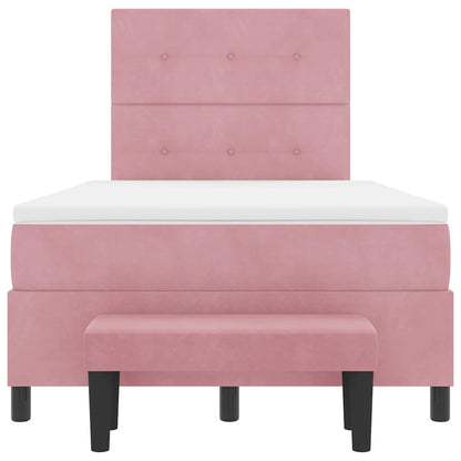 Boxspring bed met matras Roze 120 x 190 cm Fluweel