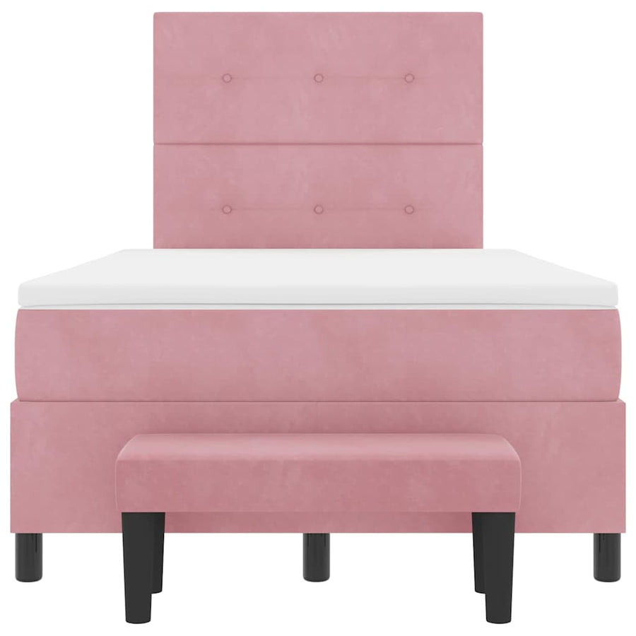 Boxspring bed met matras Roze 120 x 190 cm Fluweel