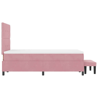 Boxspring bed met matras Roze 120 x 190 cm Fluweel