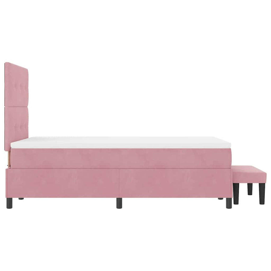Boxspring bed met matras Roze 120 x 190 cm Fluweel