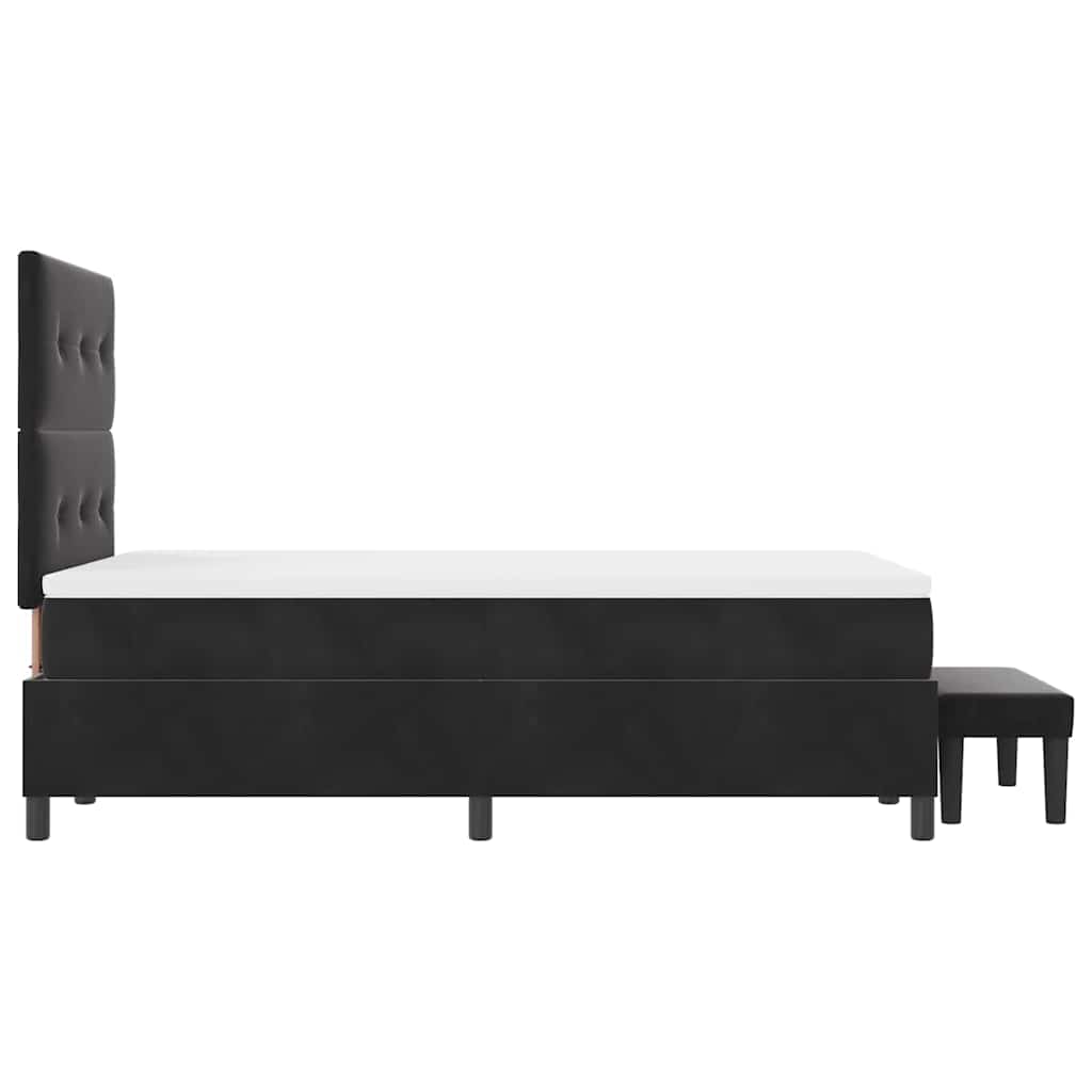 Boxspring bed met matras Zwart 120 x 200 cm Fluweel