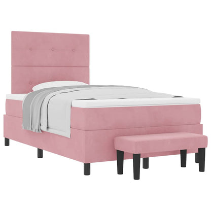 Boxspring bed met matras Roze 120 x 200 cm Fluweel