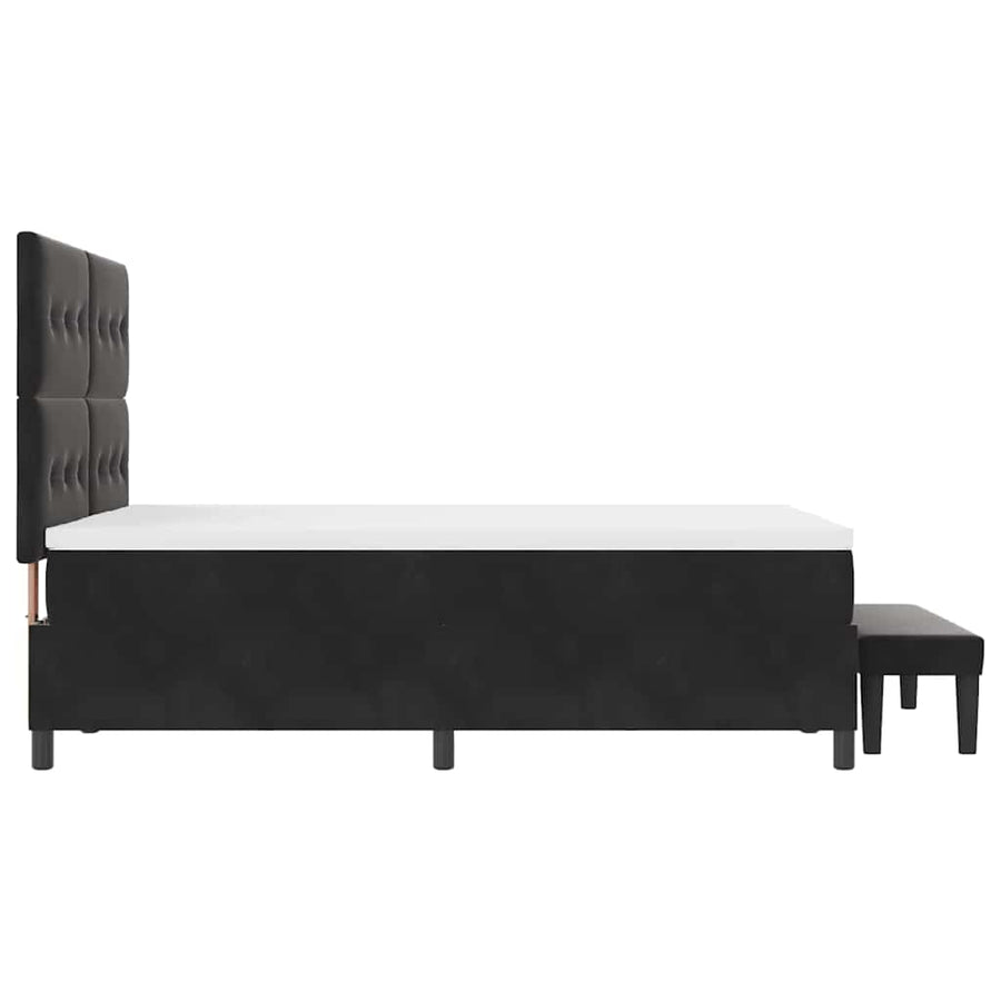 Boxspring bed met matras Zwart 140 x 190 cm Fluweel