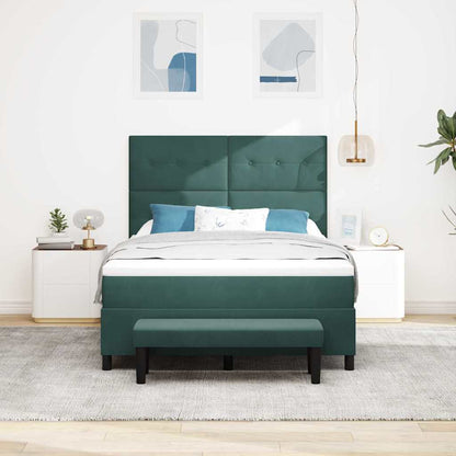 Boxspring bed met matras Donkergroen 140 x 200 cm Fluweel