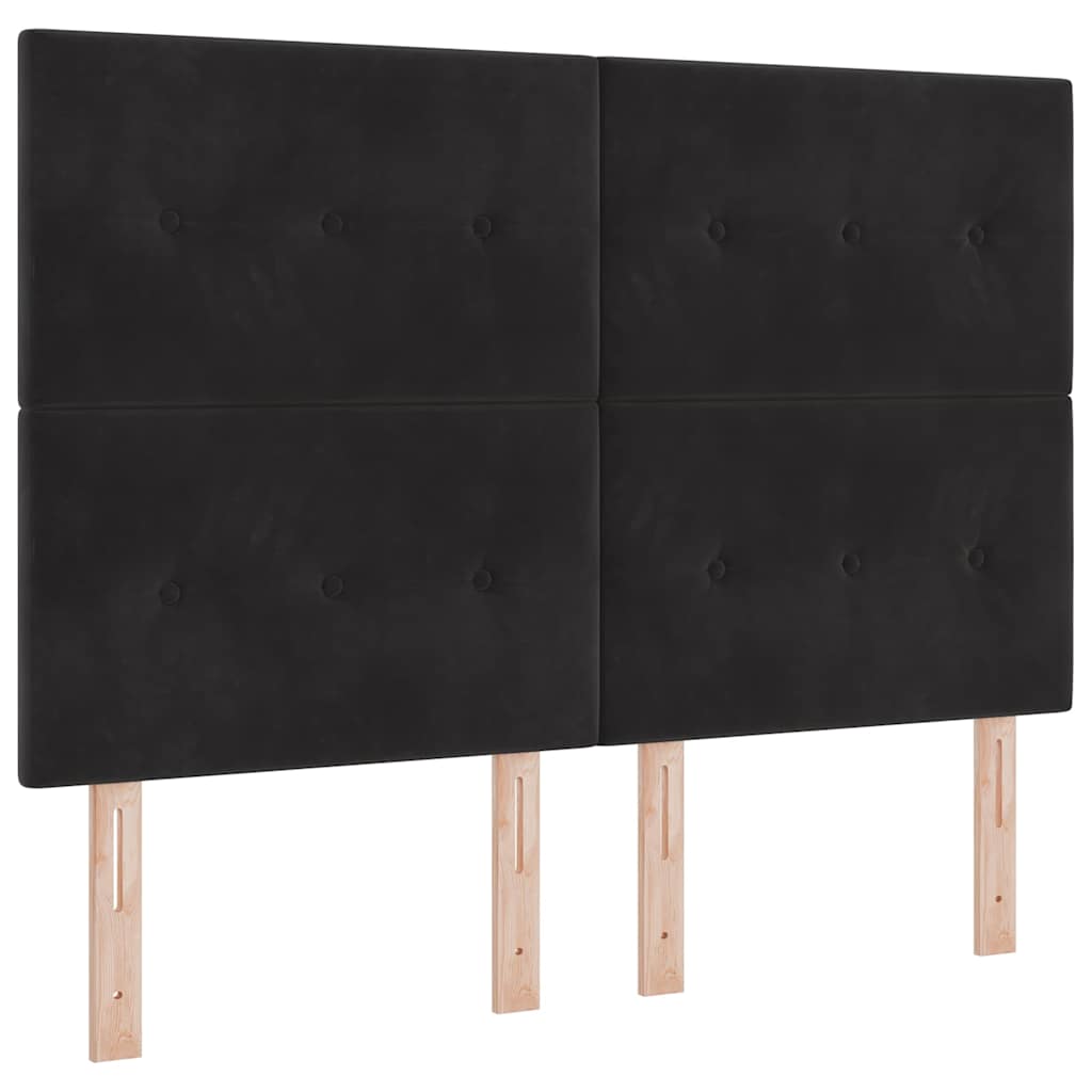Boxspring bed met matras Zwart 160 x 200 cm Fluweel