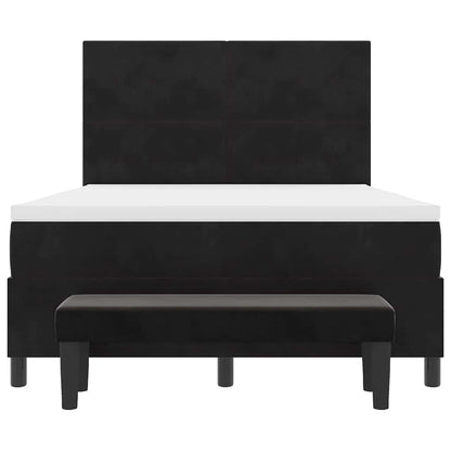 Boxspring bed met matras Zwart 160 x 200 cm Fluweel