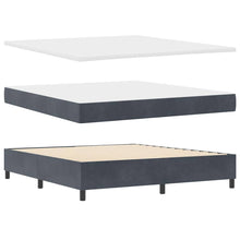 Boxspring bed met matras Donkergrijs 180 x 200 cm Fluweel