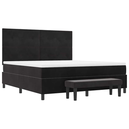 Boxspring bed met matras Zwart 180 x 200 cm Fluweel