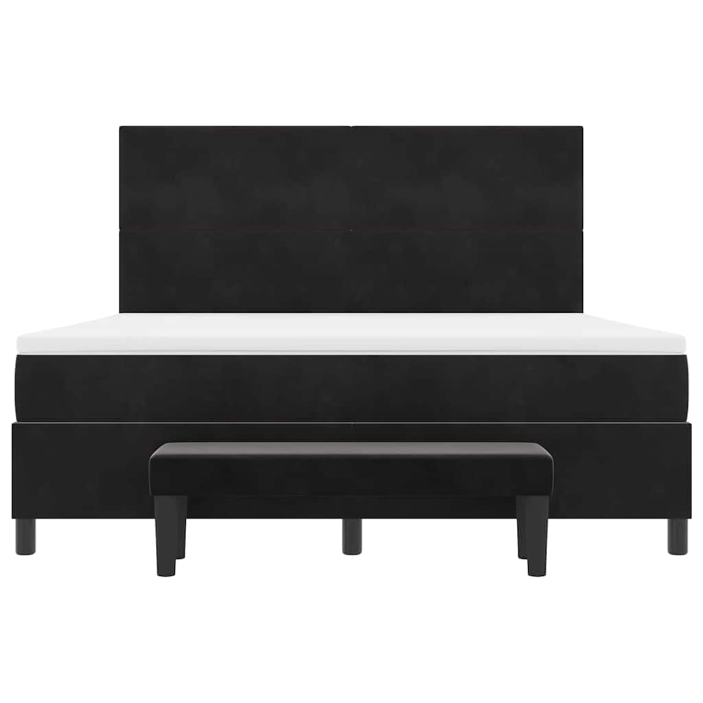 Boxspring bed met matras Zwart 180 x 200 cm Fluweel
