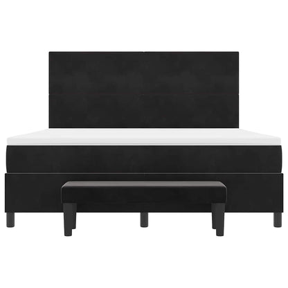Boxspring bed met matras Zwart 180 x 200 cm Fluweel