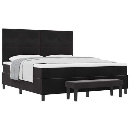 Boxspring bed met matras Zwart 180 x 200 cm Fluweel