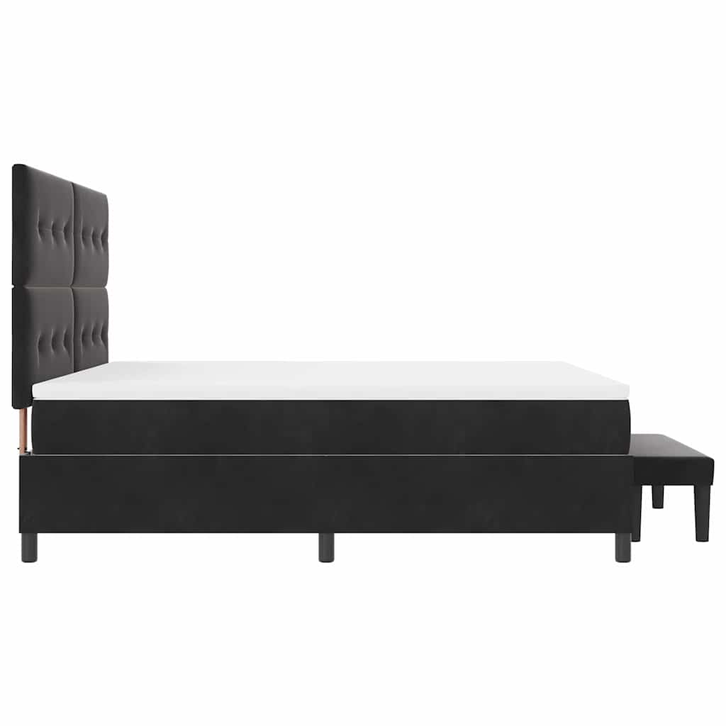 Boxspring bed met matras Zwart 180 x 200 cm Fluweel