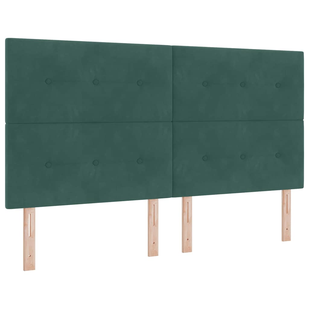 Boxspring bed met matras Donkergroen 180 x 200 cm Fluweel