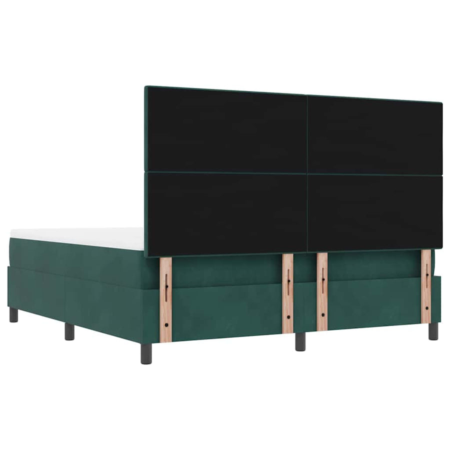 Boxspring bed met matras Donkergroen 180 x 200 cm Fluweel