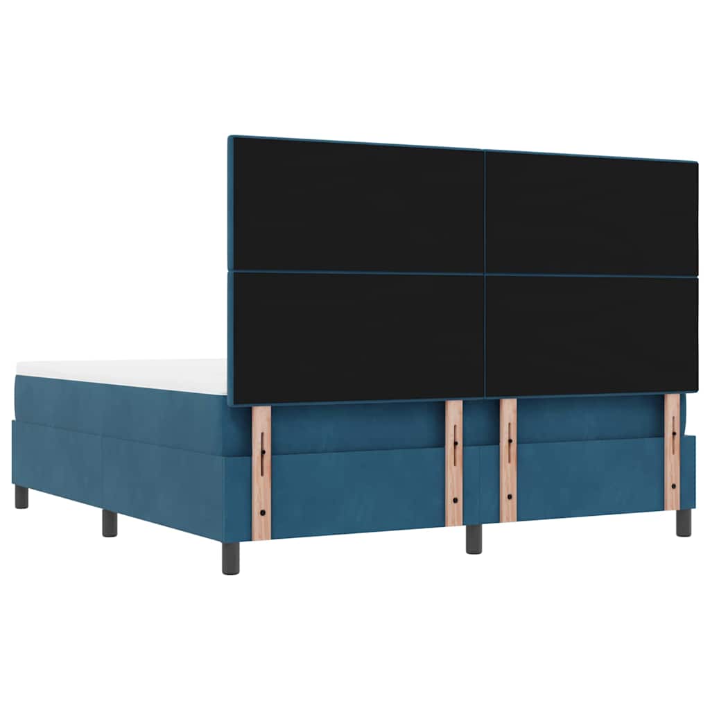 Boxspring bed met matras Donkerblauw 180 x 200 cm Fluweel