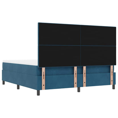 Boxspring bed met matras Donkerblauw 180 x 200 cm Fluweel