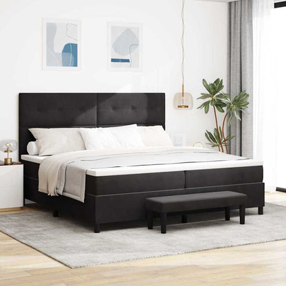 Boxspring bed met matras Zwart 200 x 200 cm Fluweel