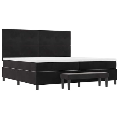 Boxspring bed met matras Zwart 200 x 200 cm Fluweel
