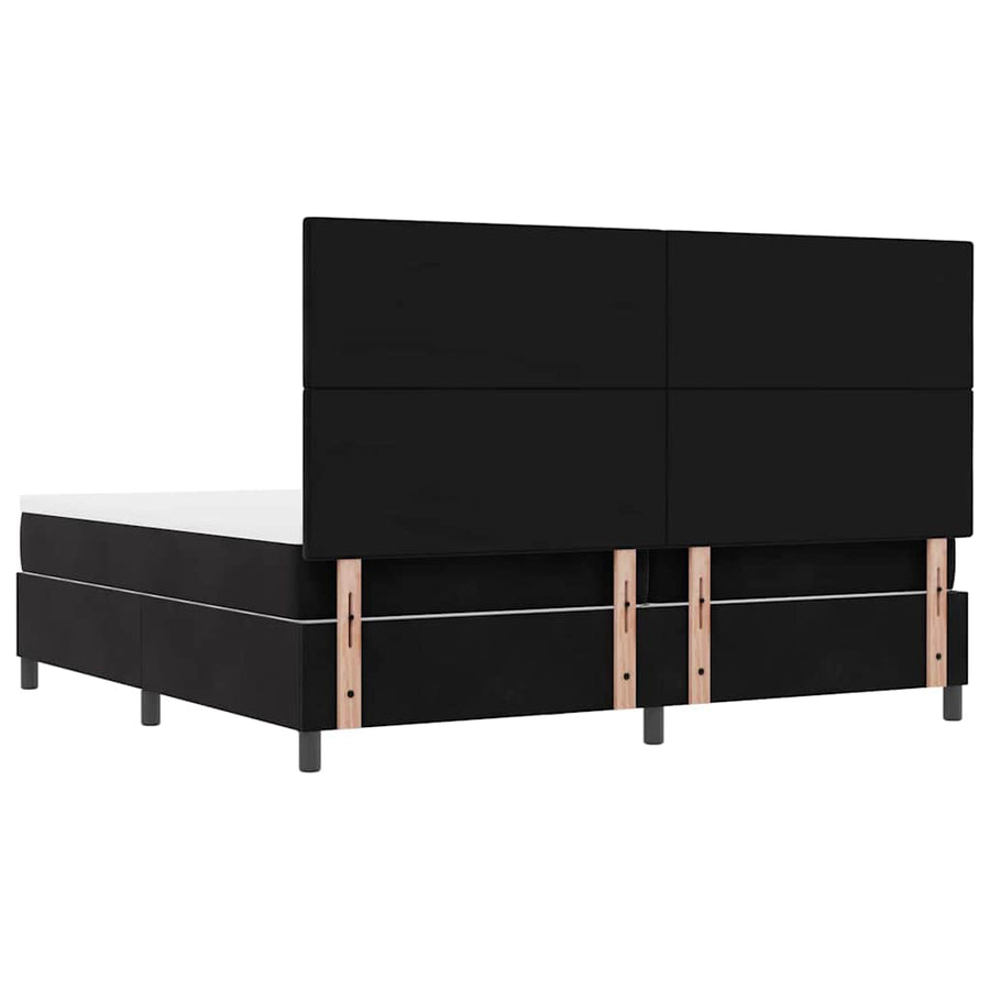 Boxspring bed met matras Zwart 200 x 200 cm Fluweel