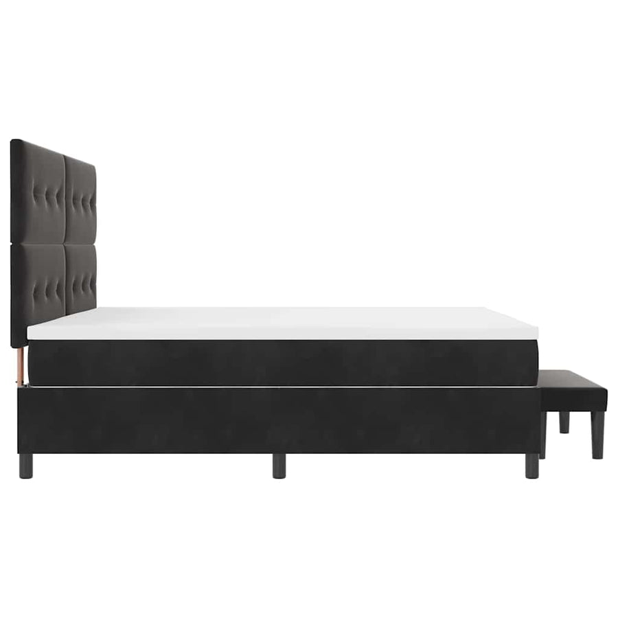 Boxspring bed met matras Zwart 200 x 200 cm Fluweel
