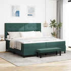 Boxspring bed 200x200 cm donkergroen fluweel