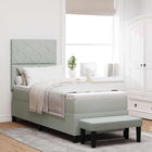 Boxspring bed lichtgrijs 200x80 cm fluweel